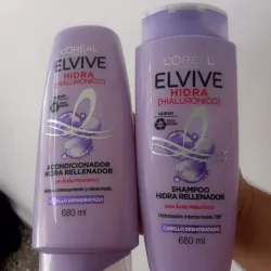  💜L'Oréal Paris Elvive Hidra Hialurónico- Set de Shampoo & Acondicionador Hidra Rellenador  