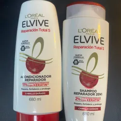 L’Oréal Paris Elvive Reparación Total 5 Shampoo Reparador 2 en 1 + Acondicionador Reparador