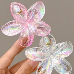 Pinzas acristaladas para cabello con forma de flor 