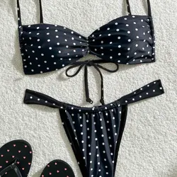 Bikini negro de lunares