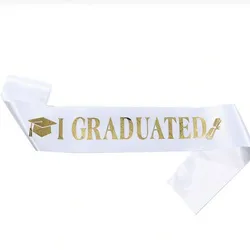Cinta graduación blanca