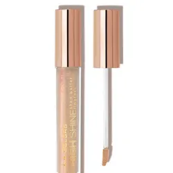 Gloss transparente con brillos dorados