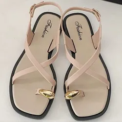 Sandalias beige negro