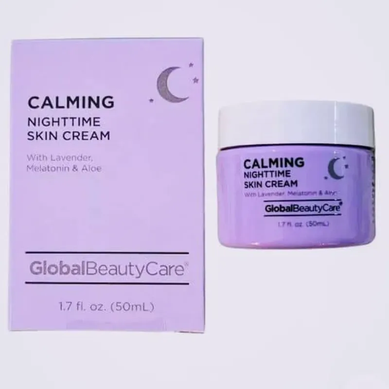 GBC Crema Facial Calmante para la Noche con Lavanda, Melatonina y Áloe.