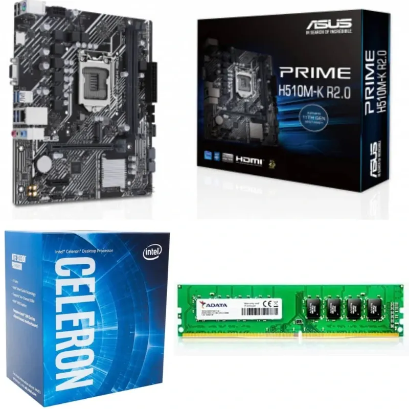 Kit Motherboard ASUS H510M+ Celeron+ 8 GB RAM