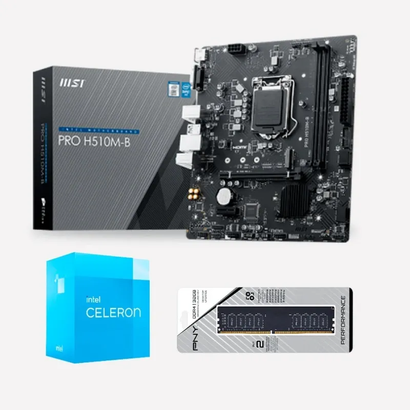 Kit Motherboard MSI PRO H510M-B + Celeron + 8 GB RAM