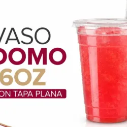 Vaso desechable  de tapa plana 16 oz  
