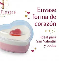 Envase en forma de corazon 