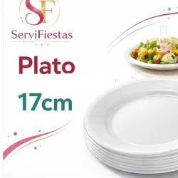 Plato desechable 17 cm 