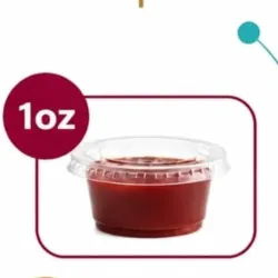 Envase plástico con tapa  1 oz 