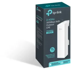 TP-Link CPE210 300Mbps Outdoor Wireless Bridge, 2.4GHz High Power WISP Client Router, Weatherproof, Passive PoE, RoHS Compliant