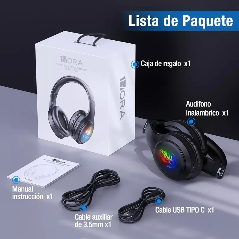 Audífonos de Casco 1HORA 33H
