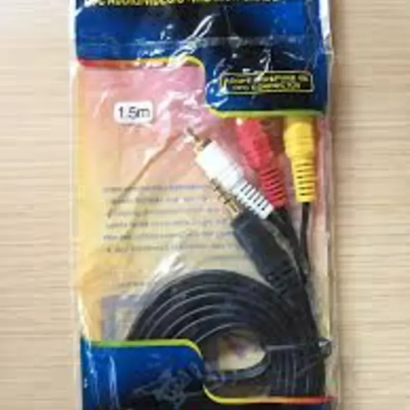 Cable de Audio AV OEM de 1.5M Chapado en Oro