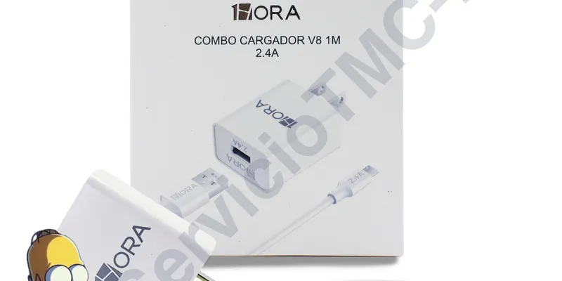 Combo de Cable con Cargador 1HORA 10W 
