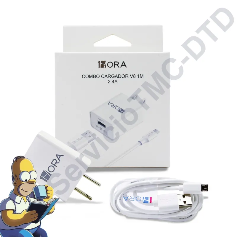 Combo de Cable con Cargador 1HORA 10W 