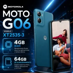 📱 MOTO G 06 (4GB RAM | 64GB en ALMACENAMIENTO)