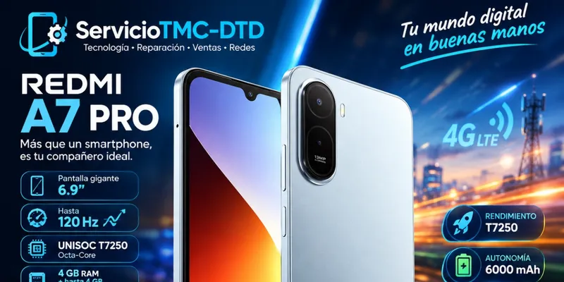📱Redmi A7 Pro (8GB de RAM 4+4GB Fusión | 64GB STORAGE)