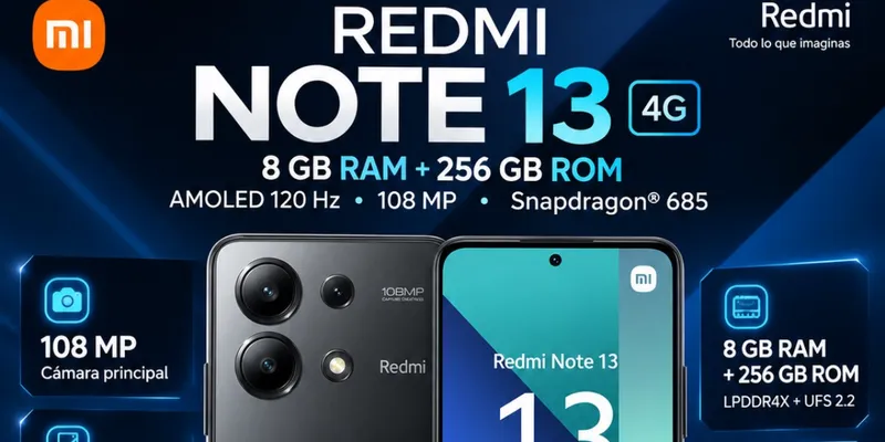 📱Redmi Note 13 4G (8GB RAM | 256GB de Almacenamiento)