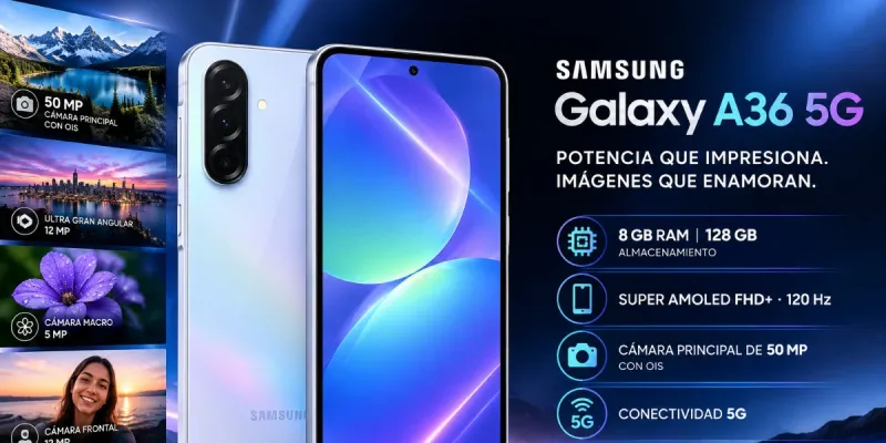 📱SAMSUNG GALAXY A36 5G (8GB RAM | 128GB EN ALMACENAMIENTO)
