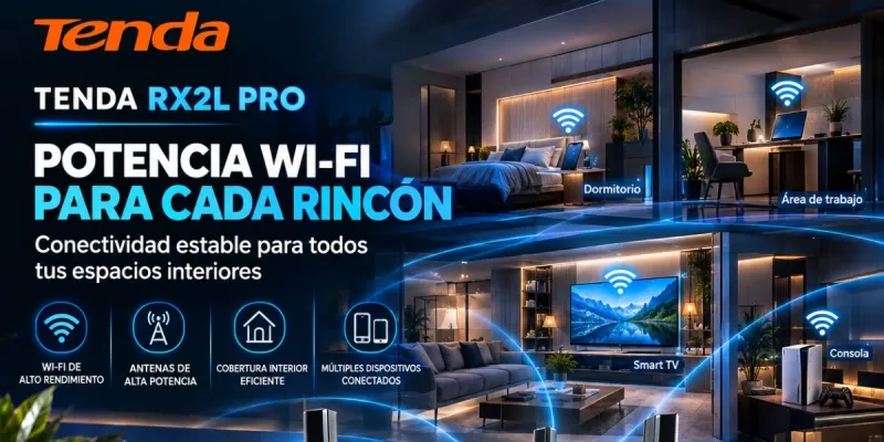 🚀 TENDA RX2L Pro — USO EN INTERIORES