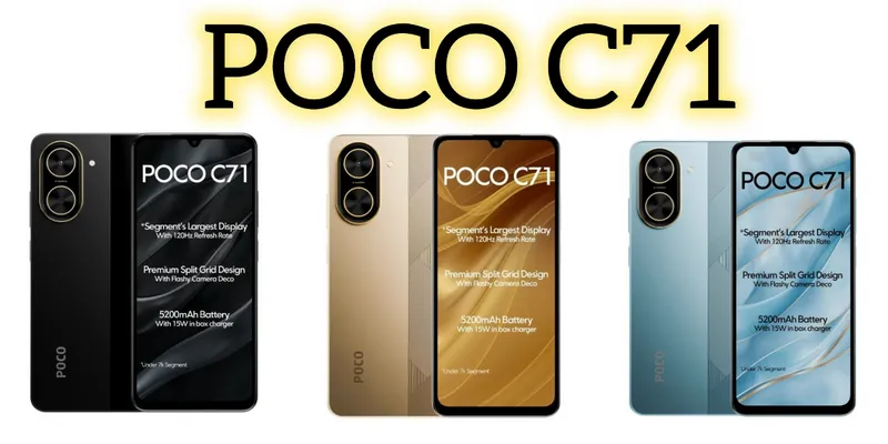 📱 XIAOMI POCO C71 (3GB RAM | 64GB STORAGE)