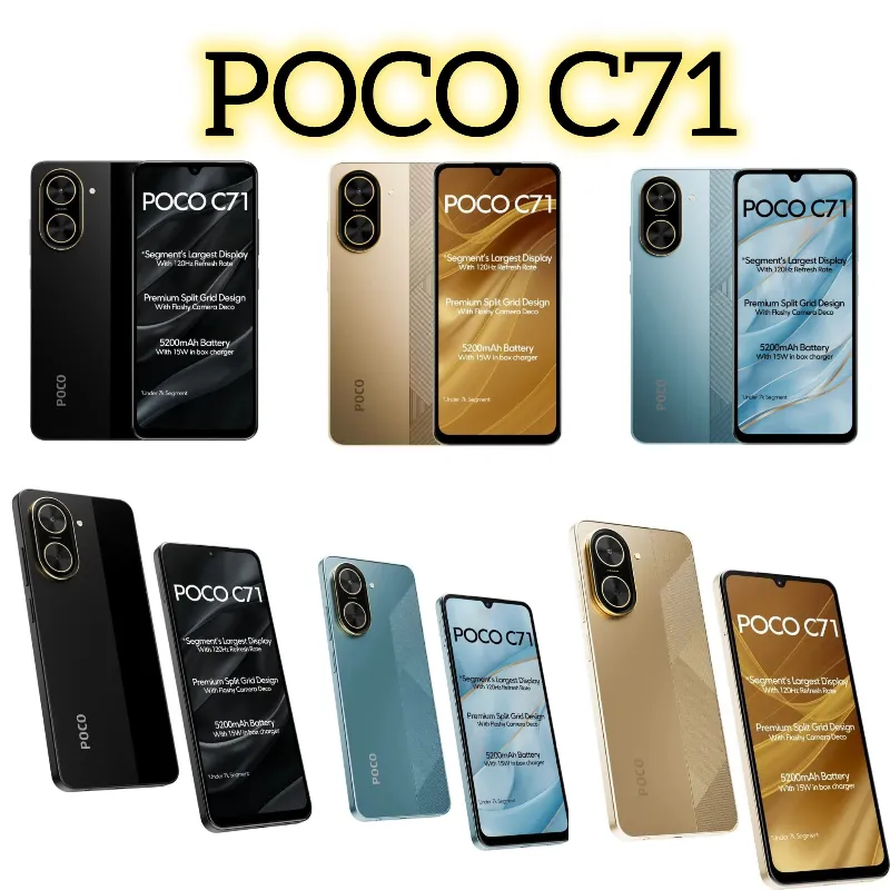 📱 XIAOMI POCO C71 (3GB RAM | 64GB STORAGE)