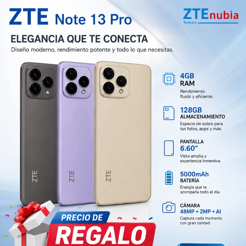 📱ZTE NOTE 13 PRO (4GB RAM | 128GB STORAGE)