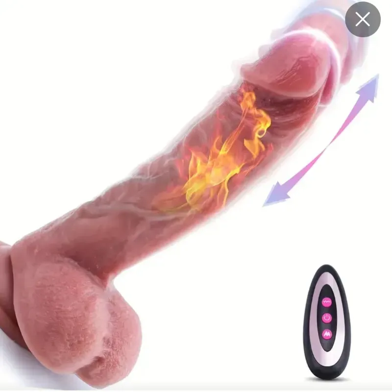 Consolador vibrador de empuje con ventosa💥