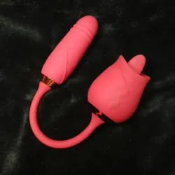 Vibrador de rosa para mujer/consolador de empuje🍒 