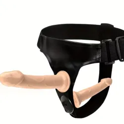 Arnés ajustable con 2 dildos