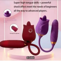 Consolador vibrador mas lengua