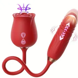 Consolador vibrador + succionador
