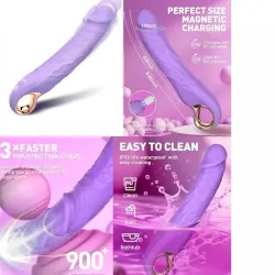 Dildo con vibración y movimiento
