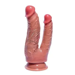 Dildo realista doble con ventosa