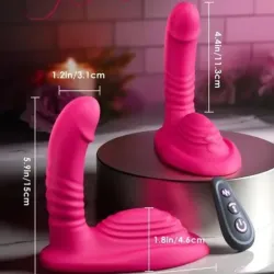 Dildo vibrador con movimiento y mando a distancia