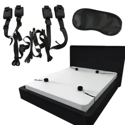 Juego de restricción de cama + antifaz