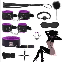 Kit bdsm morado y negro