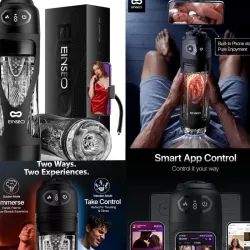 Masturbador masculino EINSEO con soporte para movil