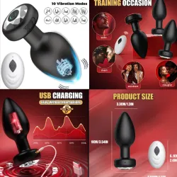 Pulg Anal vibrador con control a distancia