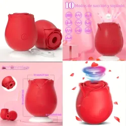 Rosa succionador vibrador