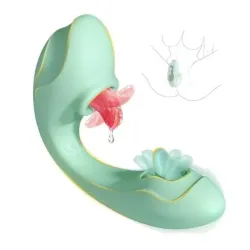 Vibrador consolador con lengua con 7 modos de alateo y vibración