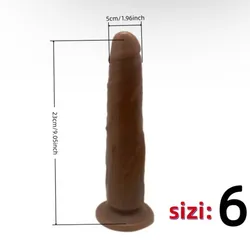 DILDO COLOR MARRÓN 