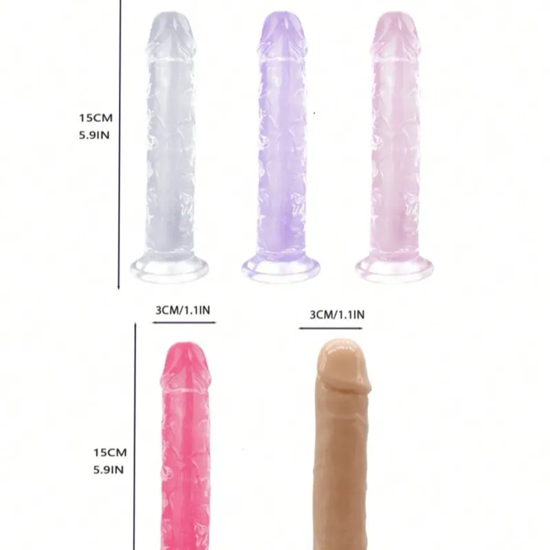 DILDO REALISTA TRANSPARENTE 