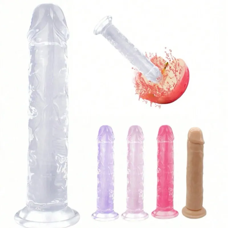 DILDO REALISTA TRANSPARENTE 