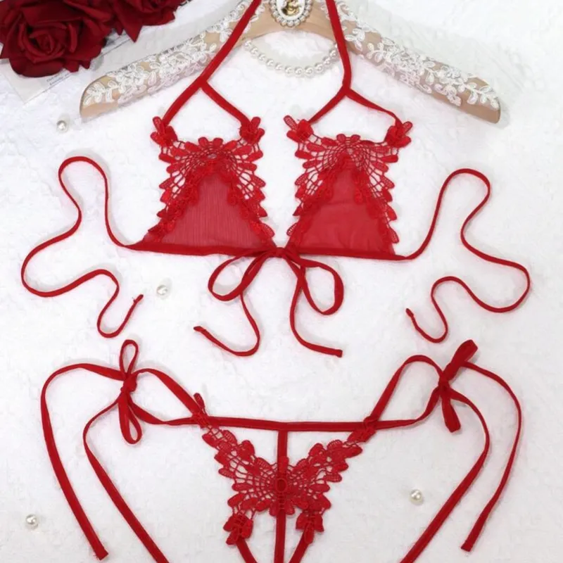 LENCERÍA MUJER DISEÑO MARIPOSA Y TELARAÑA