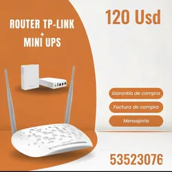 Router TP-Link + mini ups 