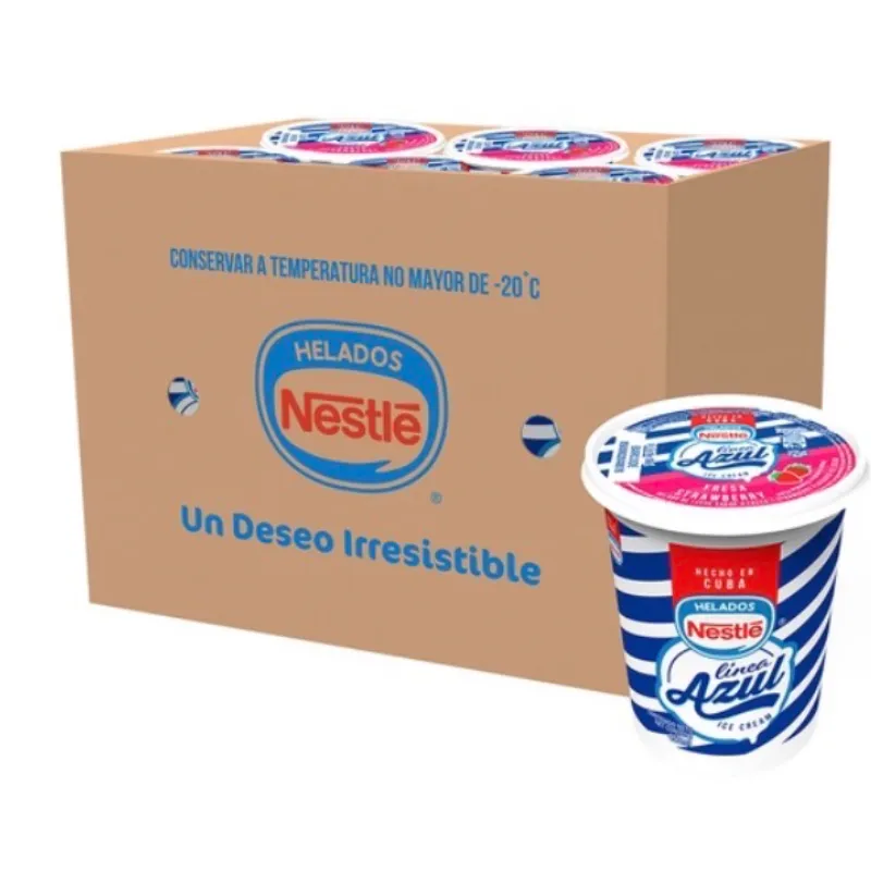 Helado sabor fresa, en formato pote de 450ml