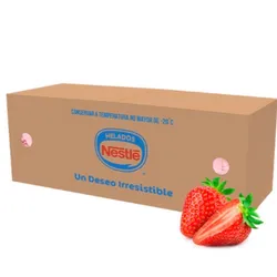 Helado de leche sabor Fresa, en formato caja de 4,5L