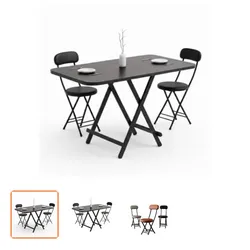 MESA Y DOS SILLAS PLEGABLE TAPIZADA