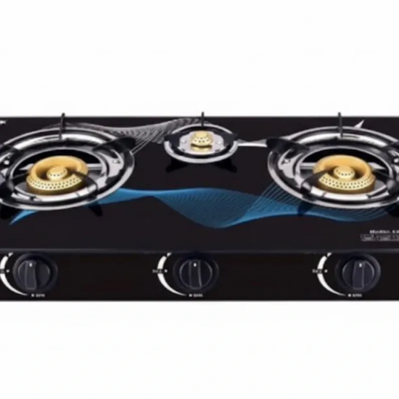 Cocina De Gas De Vitrocerámica 3 Hornillas